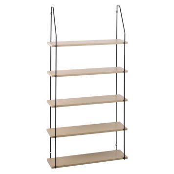 VÄGGHYLLA DAY MDF MED SVART RAM 50X15X98,5CM