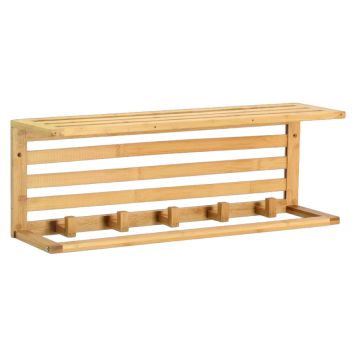 VÄGGHYLLA ZELLER MED 5 KROKAR BAMBU