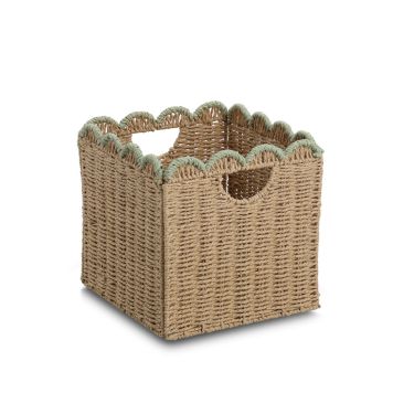 FÖRVARINGSKORG ZELLER 30X30CM BRUN/MINT