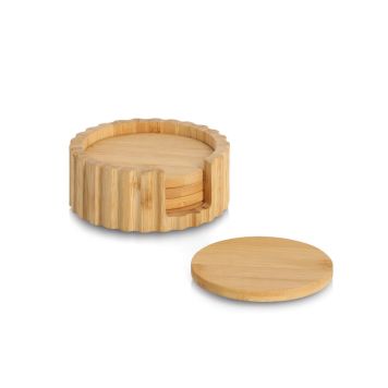 GLASUNDERLÄGG ZELLER BAMBU 6ST 