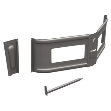 RÖRSVEP ARECO STEN INKL KIL 90MM MÖRK SILVERMETALLIC