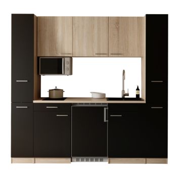 KÖK RESPEKTA INGRID KB210ESSESM2 SVART/EK 210CM 