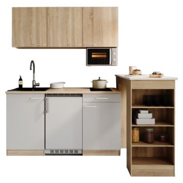 KÖK MED BARBORD RESPEKTA INGRID KB150ESWESMB VIT/EK 150CM