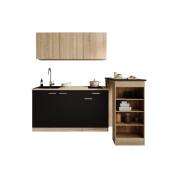 KÖK MED BARBORD RESPEKTA INGRID KB150ESSESOKB SVART/EK 150CM