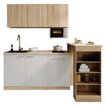 KÖK MED BARBORD RESPEKTA INGRID KB150ESWESOKMB VIT/EK 150CM
