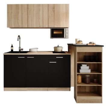 KÖK MED BARBORD RESPEKTA INGRID KB150ESSESOKMB SVART/EK 150CM