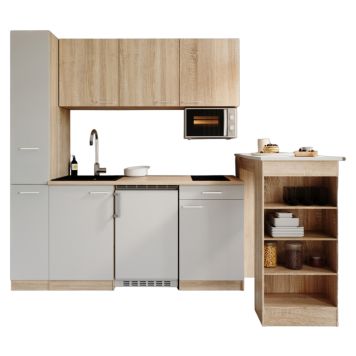 KÖK MED BARBORD RESPEKTA INGRID KB180ESWESM2B VIT/EK 180CM
