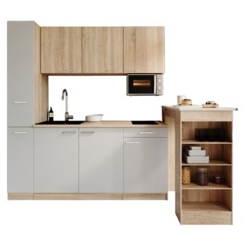 KÖK MED BARBORD RESPEKTA INGRID KB180ESWESOKM2B VIT/EK 180CM