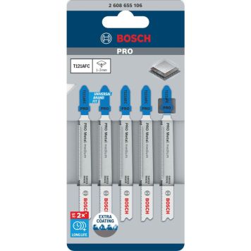 STICKSÅGSBLAD BOSCH T121AFC PRO METAL MEDIUM 92MM 5-PACK
