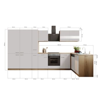 KÖK RESPEKTA MERLE 0140KBL370ESWFD VIT 370CM 