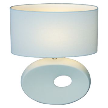 BORDSLAMPA ANETA LIGHTING ELLIPSE E27 BEIGE/NATURVIT