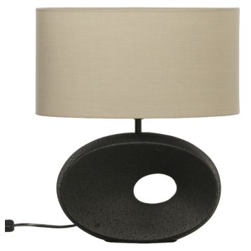 BORDSLAMPA ANETA LIGHTING ELLIPSE E27 SVART/BEIGE