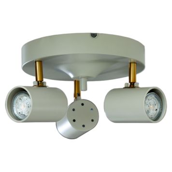 TAKSPOTLIGHT ANETA LIGHTING FRODO RUND 3xGU10 BEIGE/MÄSSING