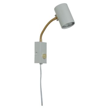 VÄGGLAMPA ANETA LIGHTING FRODO GU10 BEIGE/MÄSSING
