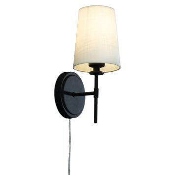 VÄGGLAMPA ANETA LIGHTING VERBIER SVART/VIT