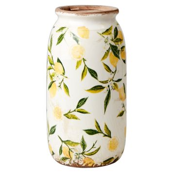 VAS AFFARI LEMONA 13X25CM VIT/GRÖN/GUL