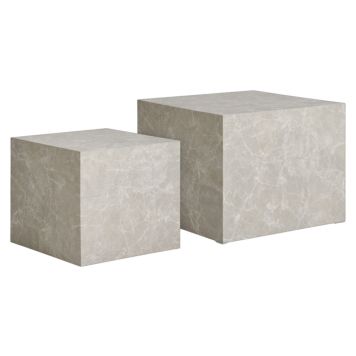 SIDOBORD HOUSE NORDIC PRAGUE MARMOR LOOK BEIGE 40+50CM 2ST