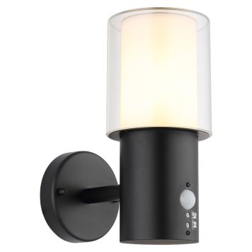 VÄGGLAMPA GLOBO COMPTON SVART