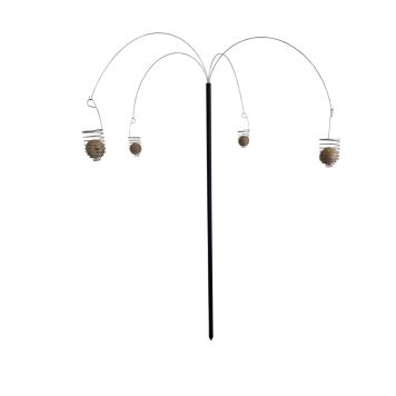 FÅGELMATARE GARDEN LIFE 6 BOLLAR 120CM SVART                          