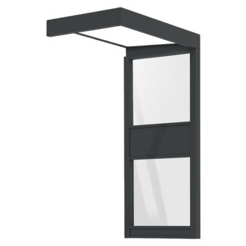ENTRÉTAK CANOPIA SOPHIA MED SIDOVÄGG OPAL GLAS 1,6M GRÅ