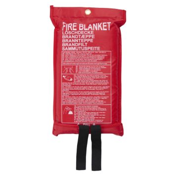BRANDFILT NOR-TEC GLASFIBER 120X180CM RÖD