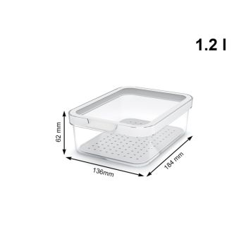 KYLSKÅPSFÖRVARING ROTHO CAUMA TRANSPARENT 1,2L
