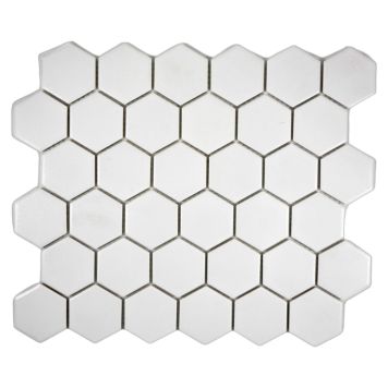 MOSAIK WELSCHEIT HEXAGON WHITE 32,5X28,1CM PRIS PER ARK