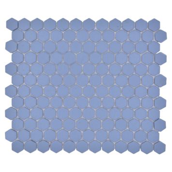 MOSAIK WELSCHEIT HEXAGON CYAN BLÅ 26X30CM PRIS PER ARK