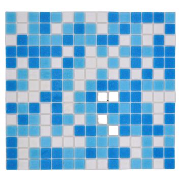 MOSAIK WELSCHEIT POOL MIX WHITE/BLUE 32,7X30,5CM PRIS PER ARK