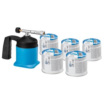 GASLÖDBRÄNNARE CFH MED PATRONER LM 1000 1760W 5-PACK 