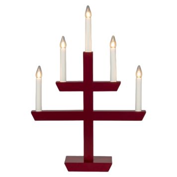 ADVENTSLJUSSTAKE KONSTSMIDE 5L RÖD 