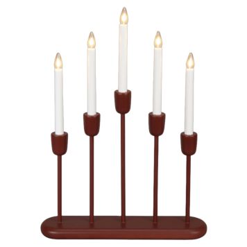 ADVENTSLJUSSTAKE KONSTSMIDE 5L MÖRKRÖD 
