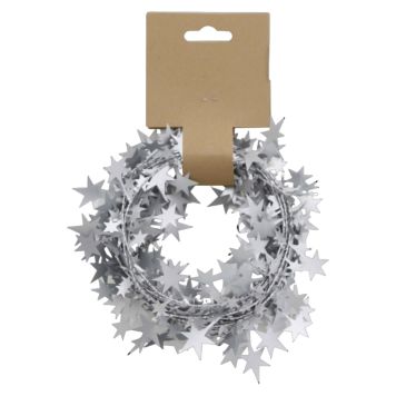 GIRLANG MED STJÄRNOR 7MX3CM SILVER
