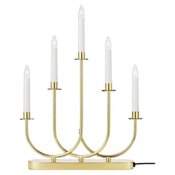 ADVENTSLJUSSTAKE MARKSLÖJD SORO 5L MÄSSING