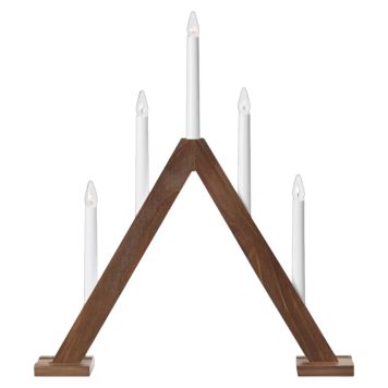 ADVENTSLJUSSTAKE MARKSLÖJD ARIELE 5L MÖRKBRUN