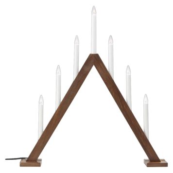 ADVENTSLJUSSTAKE MARKSLÖJD ARIELE 7L MÖRKBRUN