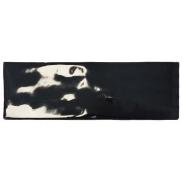 KAKEL TENFORS LINEO 6,5X20CM BLACK BLANK 0,36M²/KRT