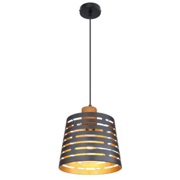 PENDELLAMPA GLOBO ABLONA Ø25CM SVART
