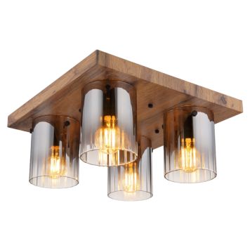 TAKLAMPA GLOBO UNDERWOOD 41X41CM BRUN