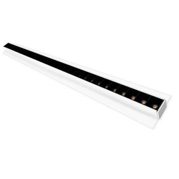 LED-ARMATUR ECOFOSS LED TC UGR VIT/SVART H25 4000K 24W 60CM 