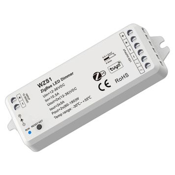 DIMMER ECOFOSS MED LED-STYRHET 1-KANAL ZIGBEE 3.0 12V/24V/36V