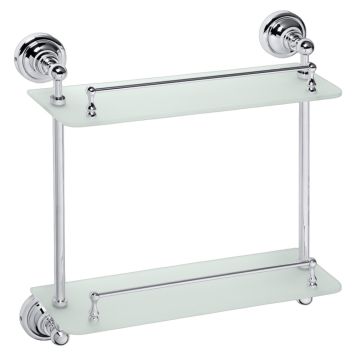 HYLLA BEMETA RETRO GLAS RÄCKE DUBBEL 40CM KROM 