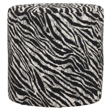 SITTPUFF HOUSE NORDIC KIMBERLEY BLACK/WHITE Ø40CM