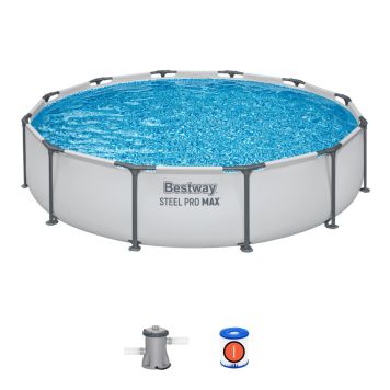 POOL BESTWAY STEEL PROMAX RUND Ø366X76CM VIT