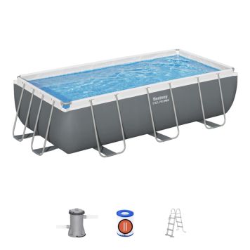 POOL BESTWAY STEEL PROMX  404X201X100CM GRÅ