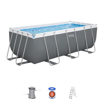 POOL BESTWAY STEEL PRO MAX  412X201X122CM GRÅ