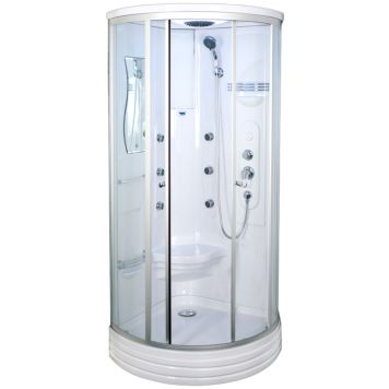 DUSCHKABIN ARROW 6005 KLART GLAS VIT 90X90CM