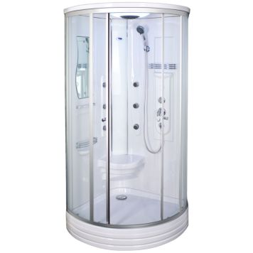 DUSCHKABIN ARROW 6015 KLART GLAS VIT 100X100CM 