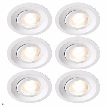 SPOTLIGHT PLEJD RIKTBAR 8W 2200–4000K 6-PACK VIT