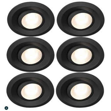 SPOTLIGHT PLEJD RIKTBAR 8W 2200–4000K 6-PACK SVART